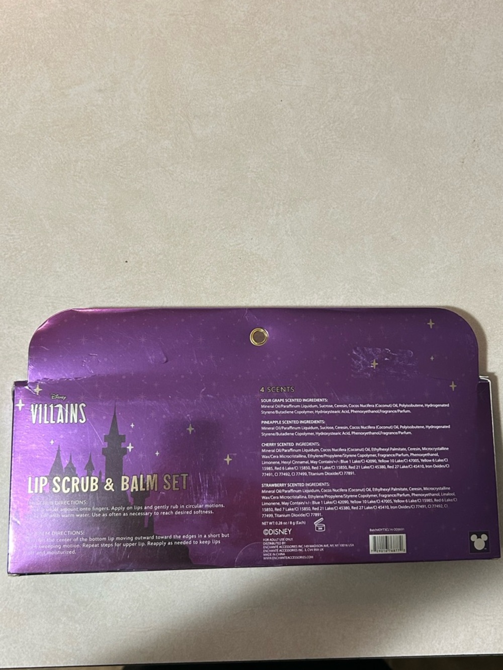 Villains Disney NWT Lip Balm & Scrub Set - 4 Pieces in set - Picture 2 of 7